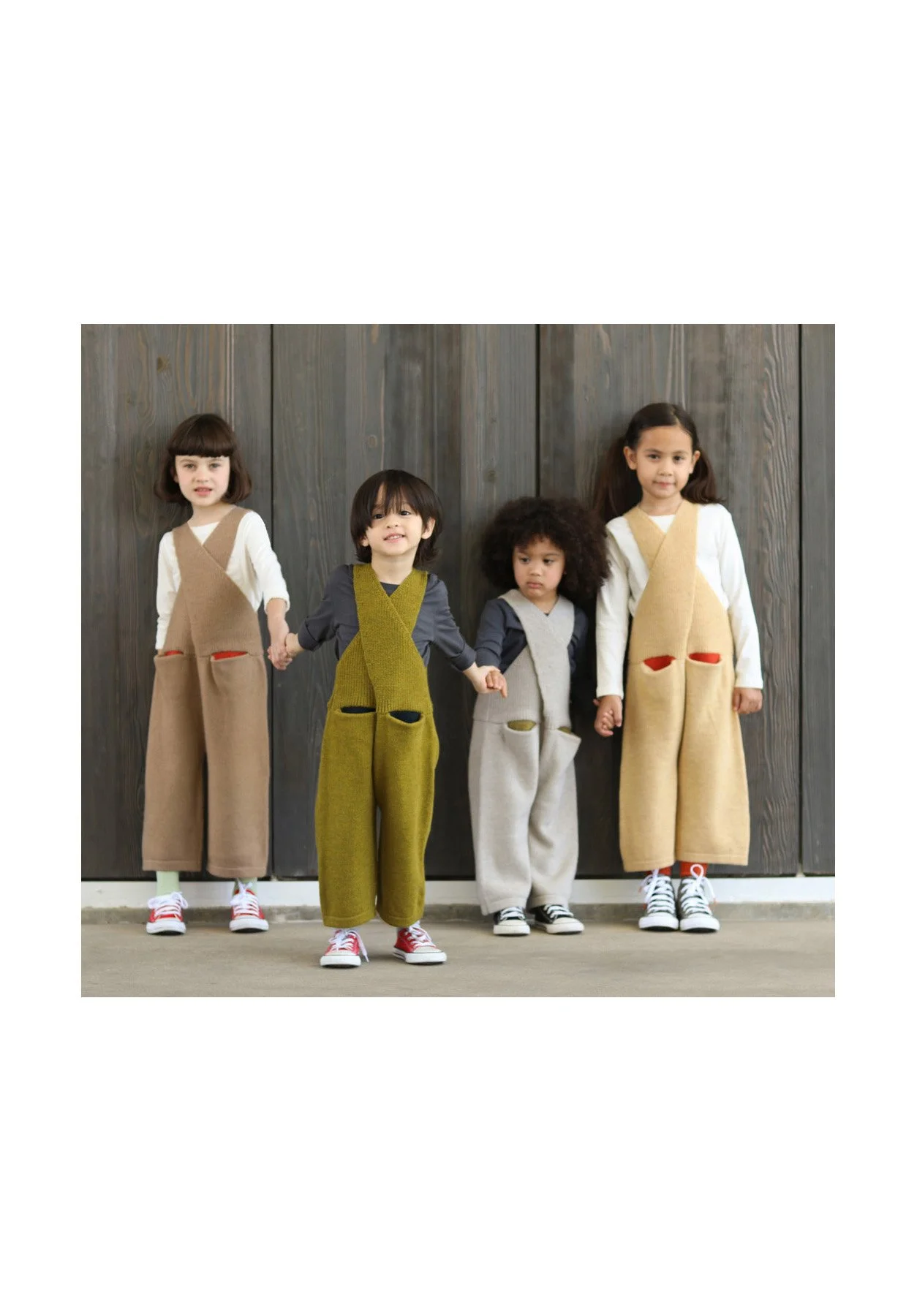 LEINWANDE Tweed Belted Jumpsuits grey（Wide Sleeveless Tweed